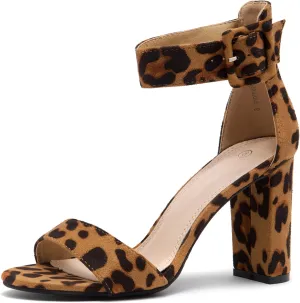 Herstyle Rumors Women's High Heels Open Toe Chunky Block Heeled Sandals with Ankle Strap – Dressy Strappy Heels for Prom Wedding Office, and Party