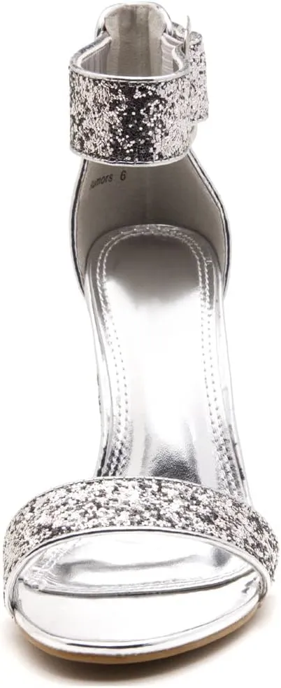 Herstyle Rumors Women's High Heels Open Toe Chunky Block Heeled Sandals with Ankle Strap – Dressy Strappy Heels for Prom Wedding Office, and Party