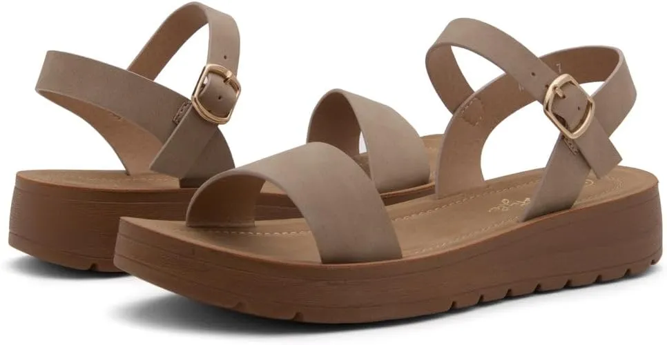 Herstyle Women’s Flat Sandals – One Band Ankle Strap Dressy Casual Sandals with Cushioned Footbed | Comfortable Open Toe Walking Shoes for Summer & Daily Wear