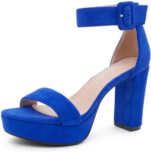 Herstyle Women's Platform Heels - 4 Inch Chunky Block Heeled Sandals with Ankle Strap, Open Toe Strappy Heels, Dress Pumps for Wedding, Prom & Party, Trendy 2025