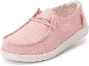Hey Dude Girl's Wendy Youth Multiple Sizes & Colors | Girl’s Shoes | Girl’s Lace Up Loafers | Lightweight & Comfortable