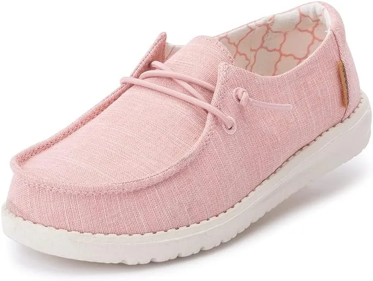 Hey Dude Girl's Wendy Youth Multiple Sizes & Colors | Girl’s Shoes | Girl’s Lace Up Loafers | Lightweight & Comfortable
