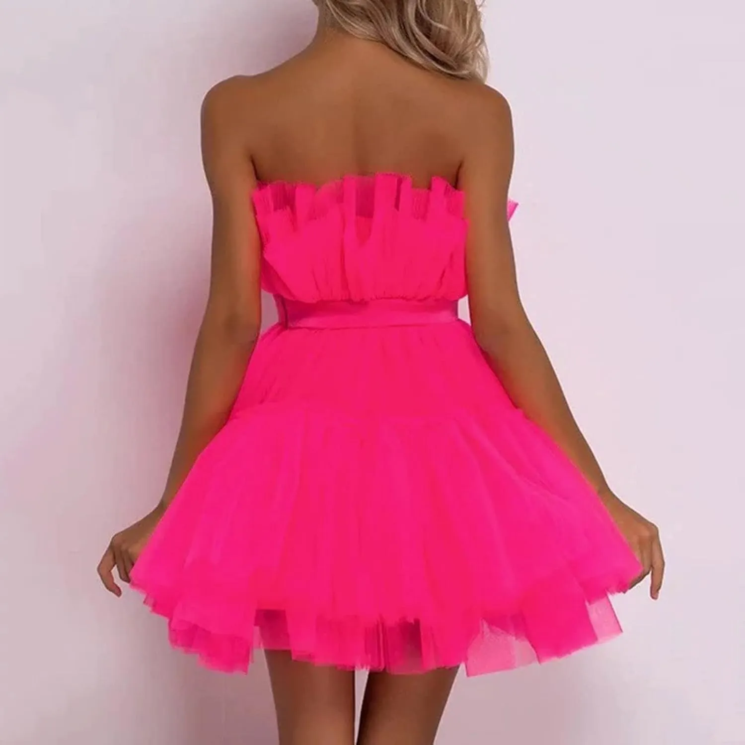 Homecoming Dresses Tulle Lace Prom Dress Short Off Shoulder Strapless Asymmetrical Cocktail Party Tutu Dresses Gown