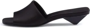 iadore Women Sexy Low Heel Sandals Ankle Straps Fashion Open Toe Satin Slip on Mules Summer Chic Strappy Dress Sandals Size 5-12 US