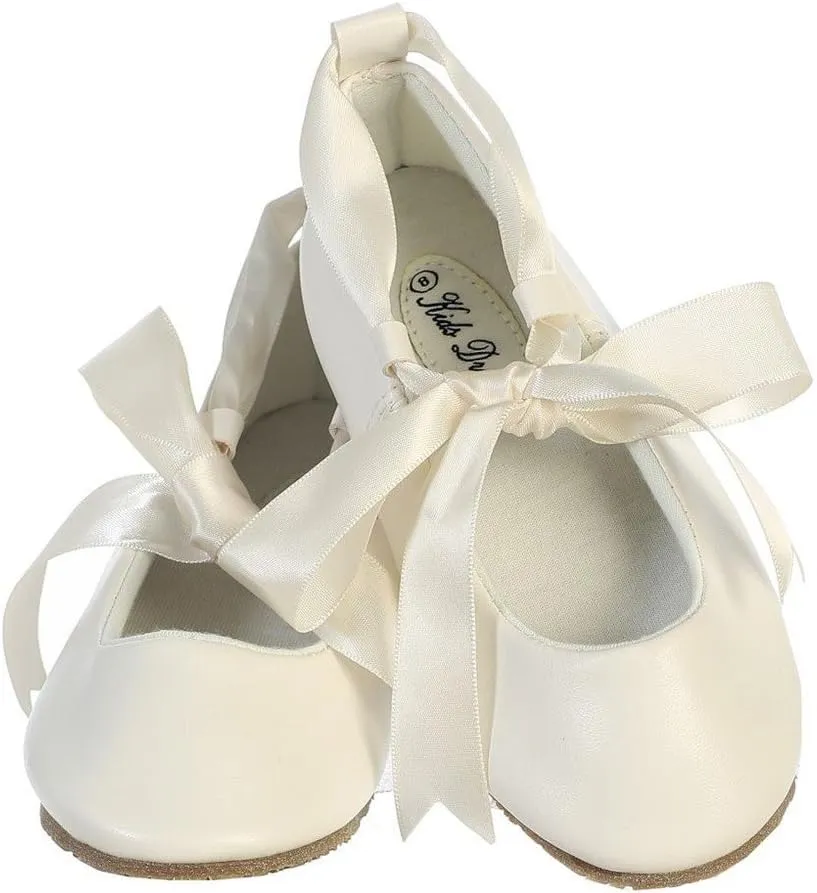 iGirlDress Dazzling Ballerina Flats Shoes with Satin Ribbon Ties