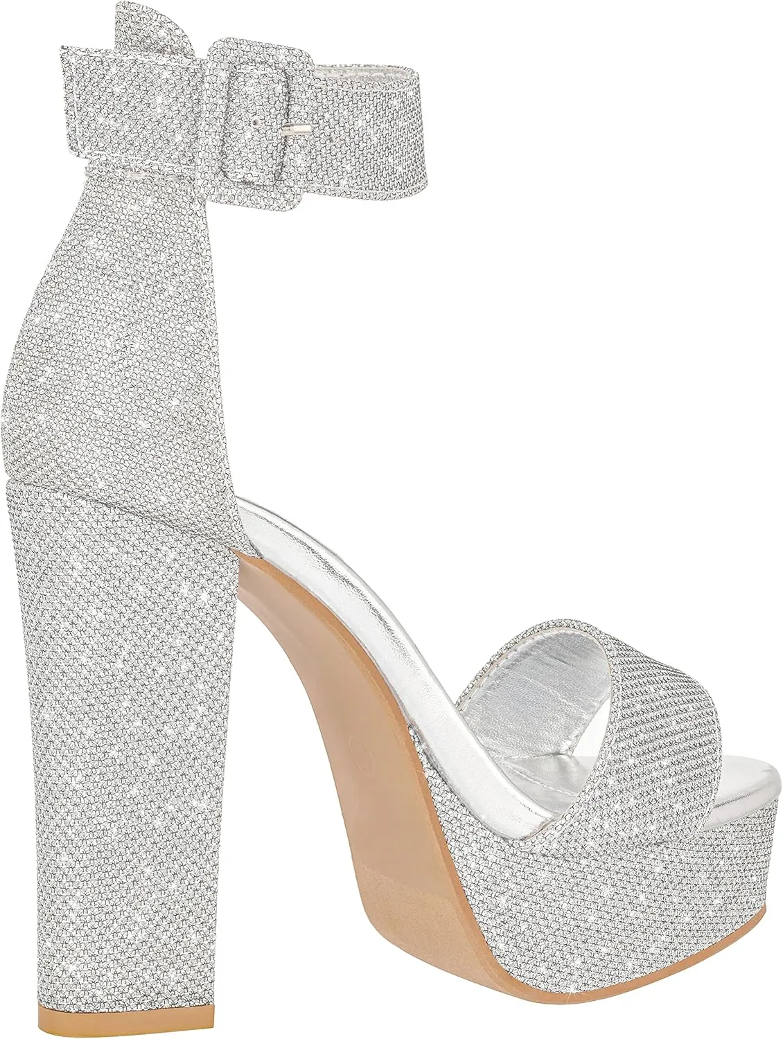 ILLUDE Women's High Heel Platform Sandals Ankle Strap Chunky Heel Sexy Party Heeled Sandals – Darling