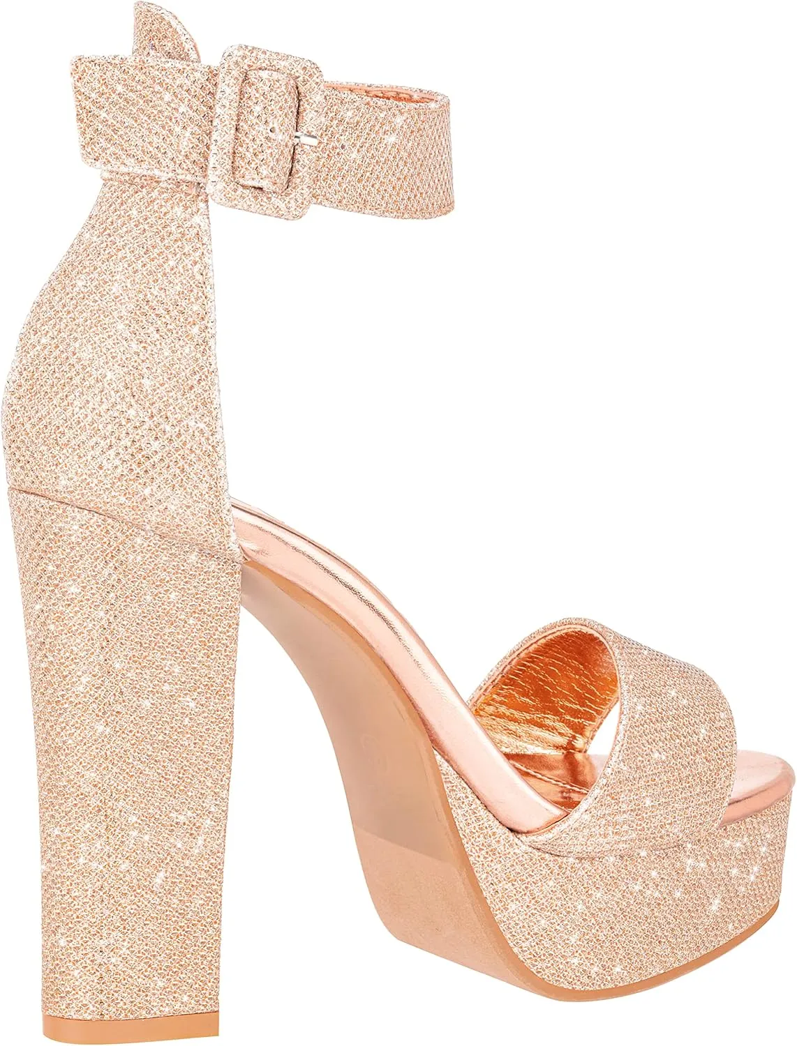 ILLUDE Women's High Heel Platform Sandals Ankle Strap Chunky Heel Sexy Party Heeled Sandals – Darling