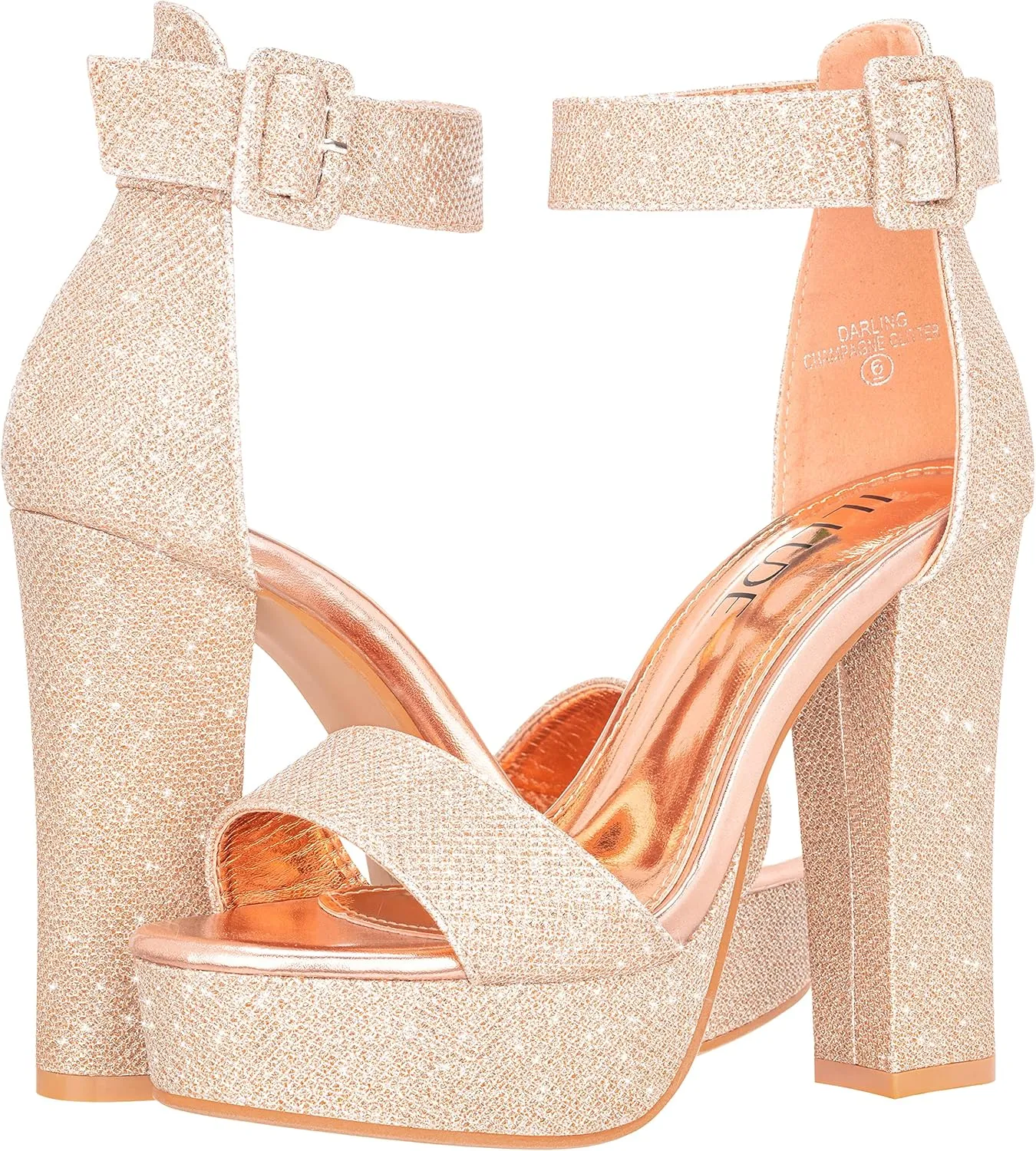 ILLUDE Women's High Heel Platform Sandals Ankle Strap Chunky Heel Sexy Party Heeled Sandals – Darling