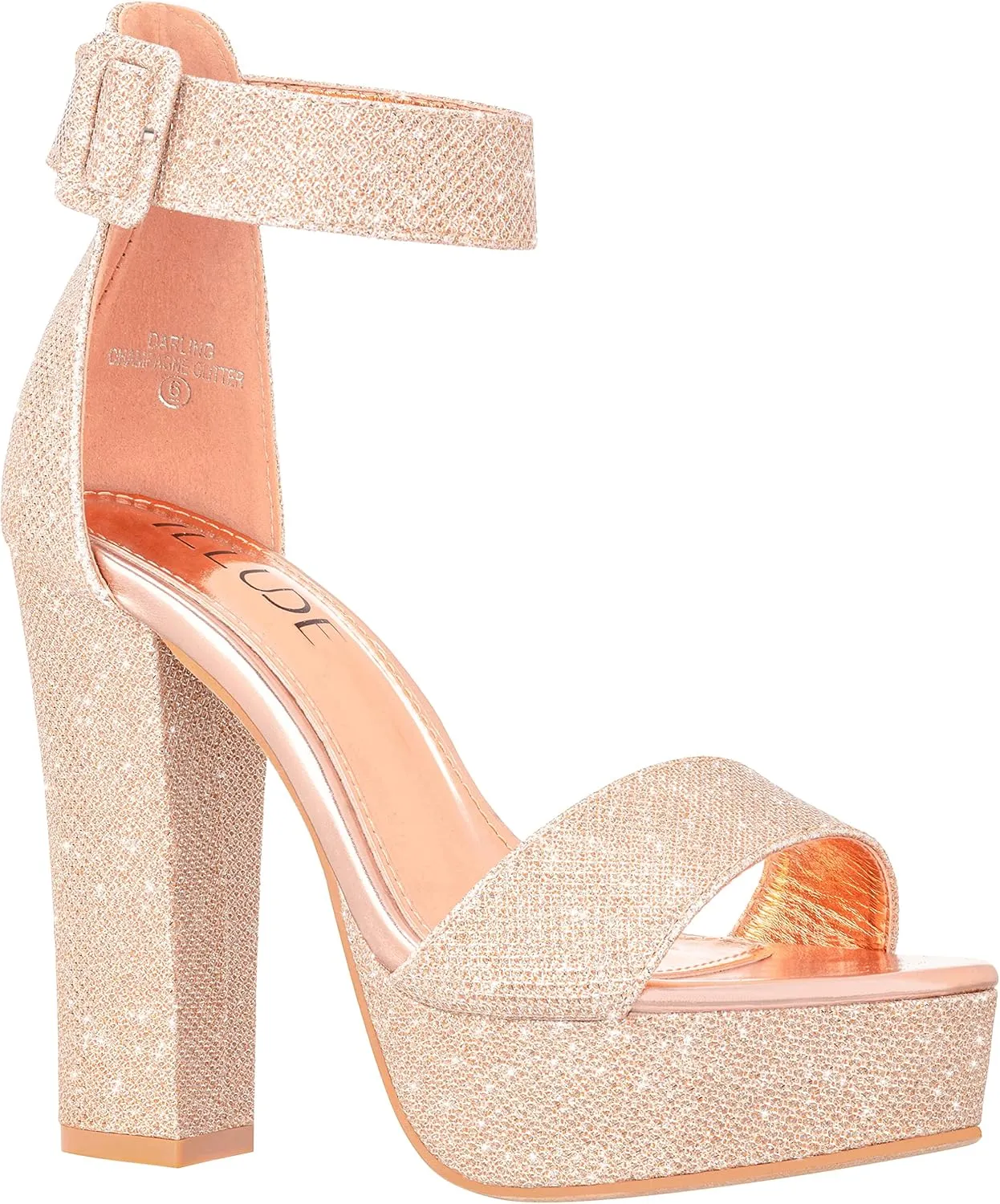 ILLUDE Women's High Heel Platform Sandals Ankle Strap Chunky Heel Sexy Party Heeled Sandals – Darling