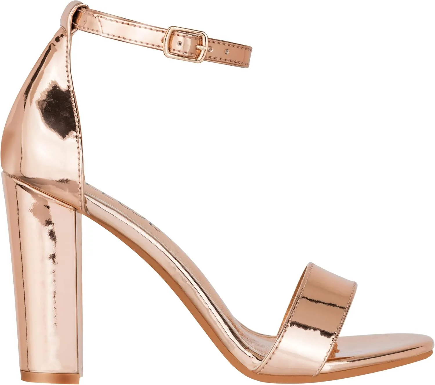ILLUDE Women’s Open Toe Ankle Strap Chunky Block High Heel - Formal, Wedding, Party Classic Heeled Sandals - Ruby