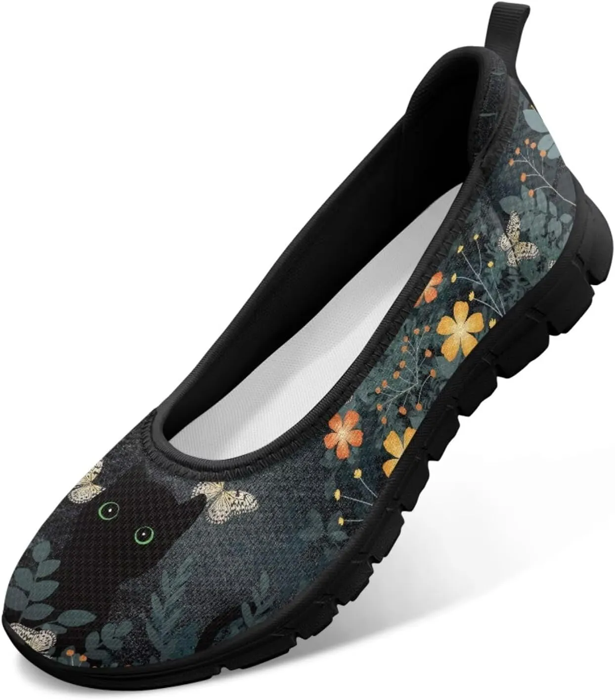 Jeiento Women's Slip On Loafers Mesh Tennis Shoes Dog Theme Footwear Comfortable Lightweight Fashion Sneakers Running Shoes