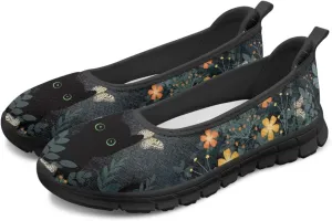 Jeiento Women's Slip On Loafers Mesh Tennis Shoes Dog Theme Footwear Comfortable Lightweight Fashion Sneakers Running Shoes