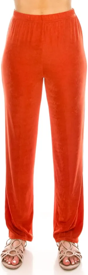 Jostar Women's Elastic Waist Pants – Pull On Acetate Non Iron Stretch Straight Leg Relaxed Fit Basic Trouser