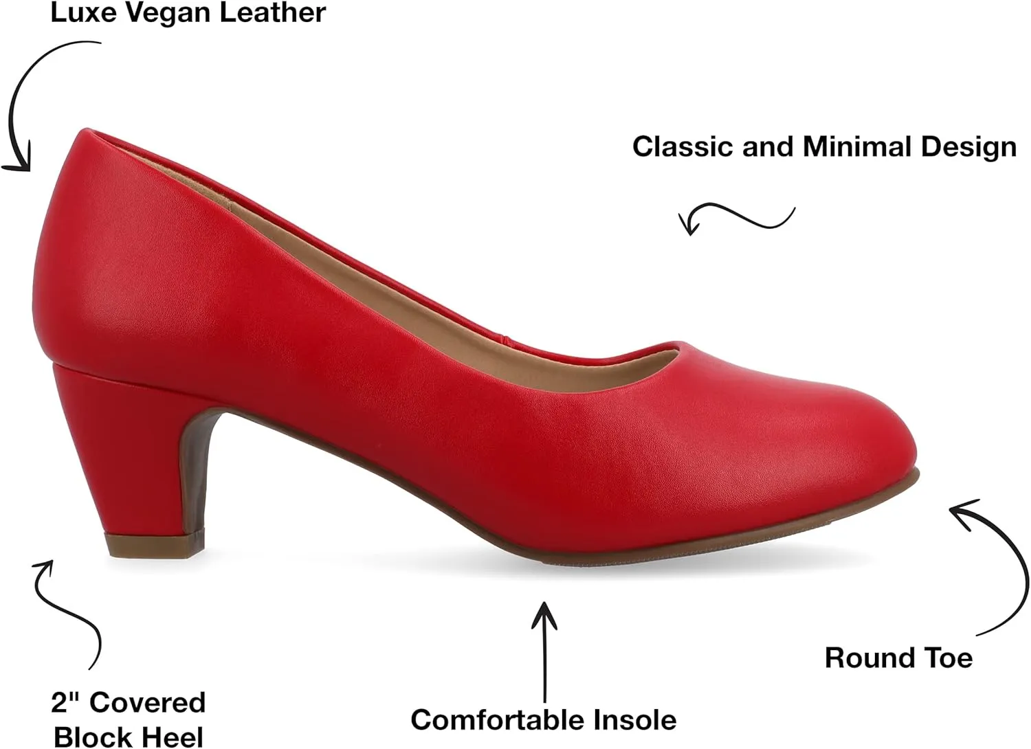 Journee Collection Womens Solid Block Heels