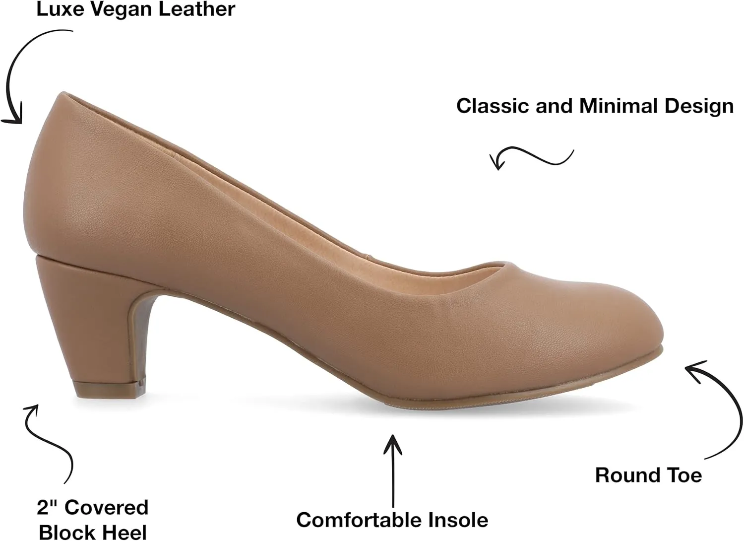 Journee Collection Womens Solid Block Heels