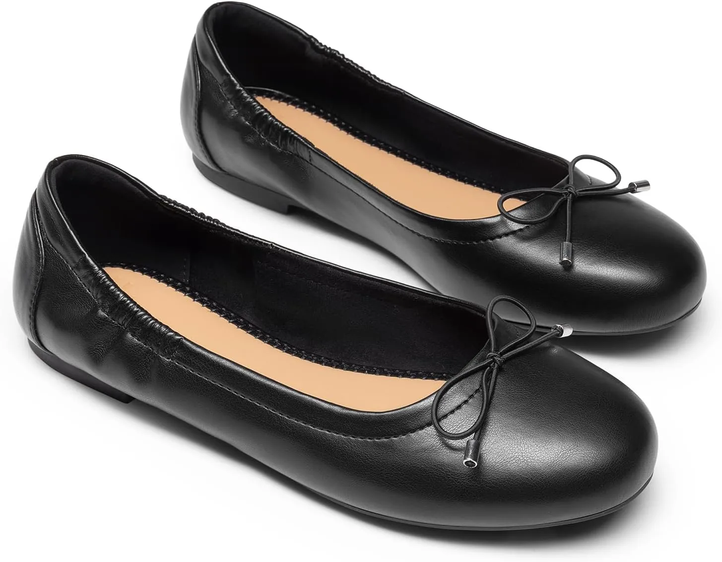 JustFab Womens Ballet Flats Shoes Foldable Round Toe Dress Shoes Comfortable Slip On Walking Flats Shoes Comfort Soft