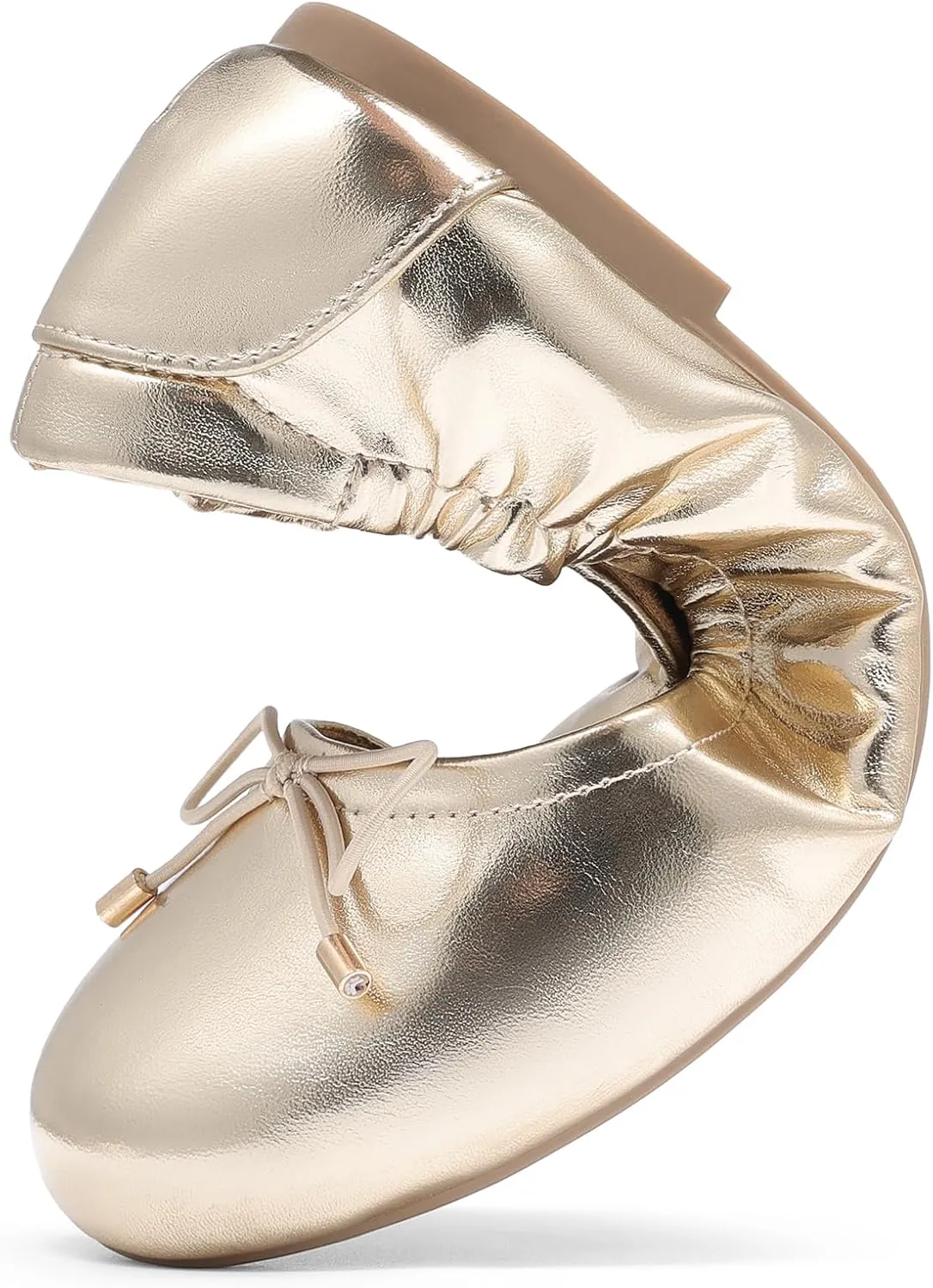JustFab Womens Ballet Flats Shoes Foldable Round Toe Dress Shoes Comfortable Slip On Walking Flats Shoes Comfort Soft