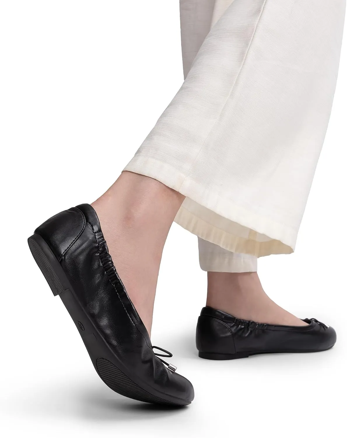 JustFab Womens Ballet Flats Shoes Foldable Round Toe Dress Shoes Comfortable Slip On Walking Flats Shoes Comfort Soft