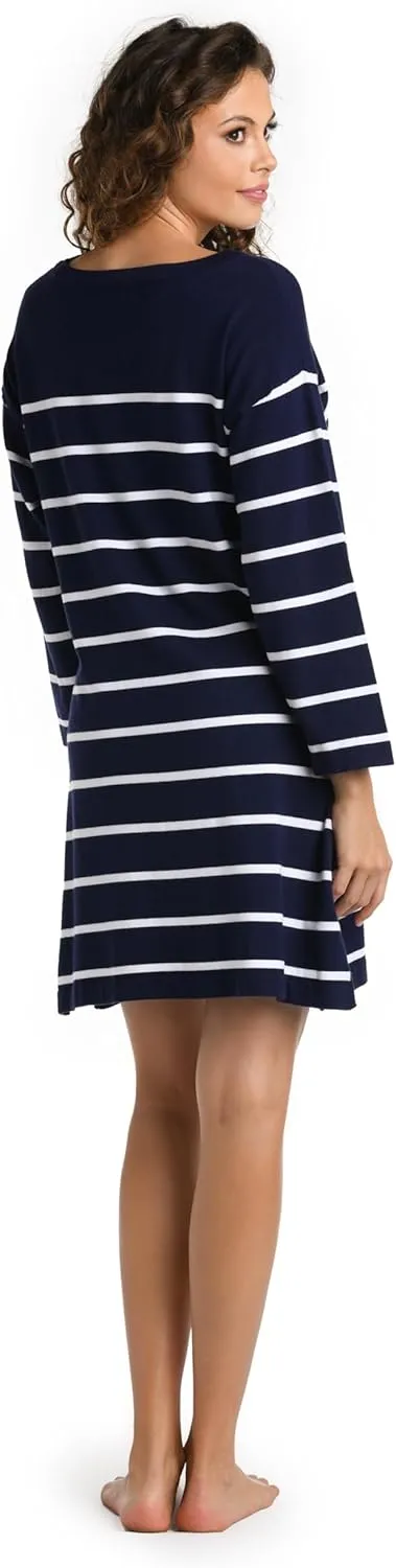 La Blanca Women's Standard Long Sleeve Mini Dress Swimsuit Cover Up