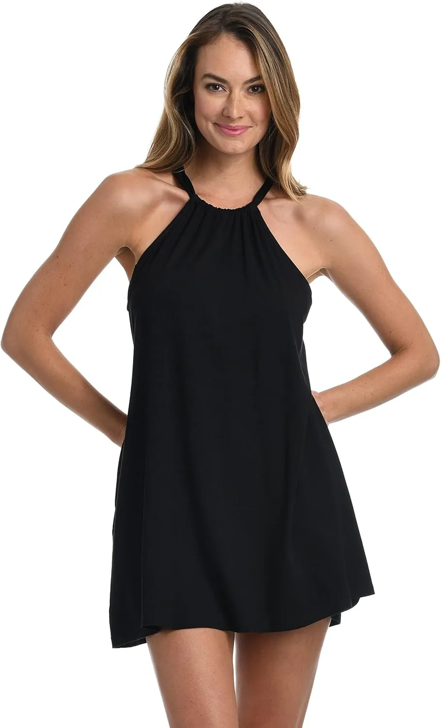La Blanca Women's Standard Sleeveless Mini Dress Swimsuit Cover Up