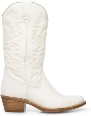 Ladmiple Cowboy Boots For Women Wide Calf Low Heel Cowgirl Embroidered Pointed Toe Chunky Heel Western Knee High Boots