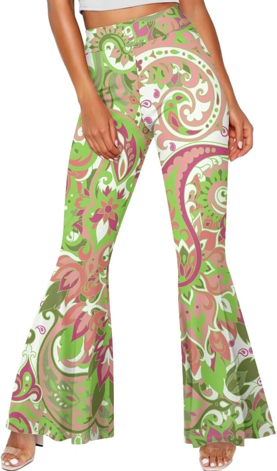 Leggings for Women Plus Size Yoga Pants, Buttery Soft Bell Bottom Palazzo, Skin-Friendly and Stretchy Slim-Fit