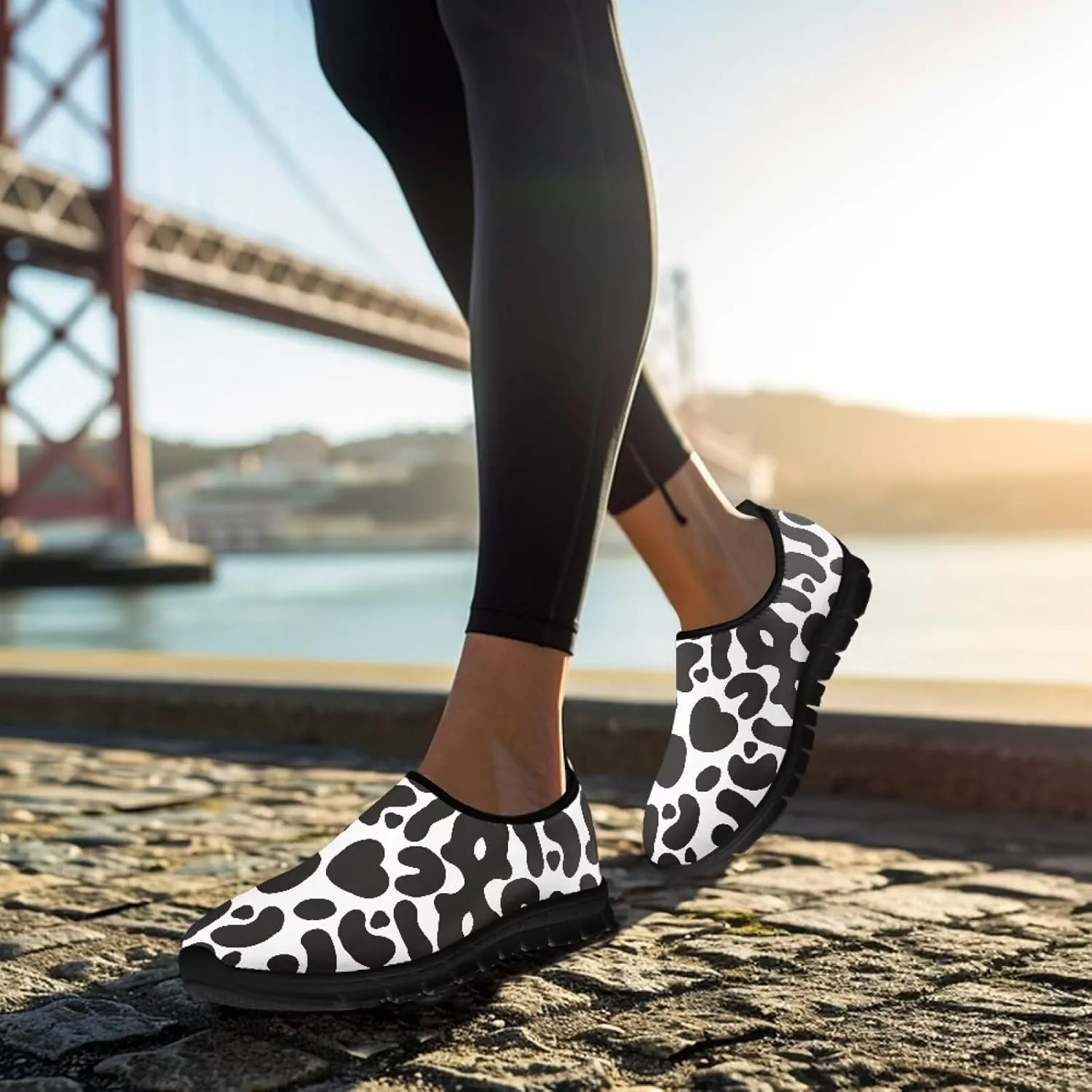 Lightweight Breathable Sneakers Slip On Casual Shoes Low Cut Loafers Soft Comfortable Shoes Elastic Arch Support Walking Running Sports Travel Shoes US 5.5-11.5