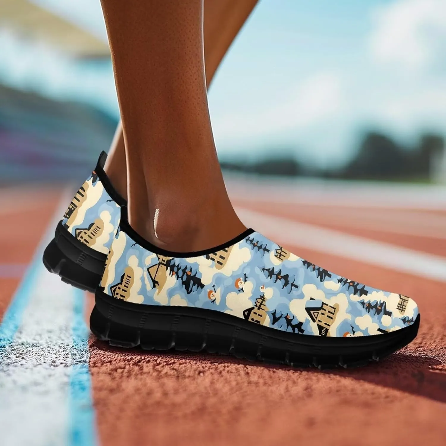 Lightweight Comfort Shoes for Women Slip On Breathable Sneakers Low Cut Casual Shoes Non Slip Loafers Walking Running Sports Training Travel Shoes US 5.5-11.5