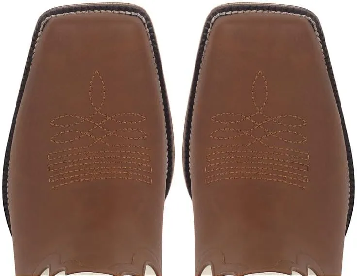 LISHAN Women's Square Toe Western Cowgirl Cowboy Boots