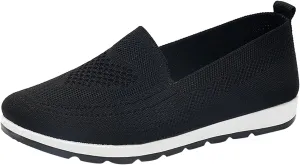Loafers for Women Comfort Slip On Walking Shoes Knit Dressy Comfortable Business Work Flats Wide Width Casual Sneaker