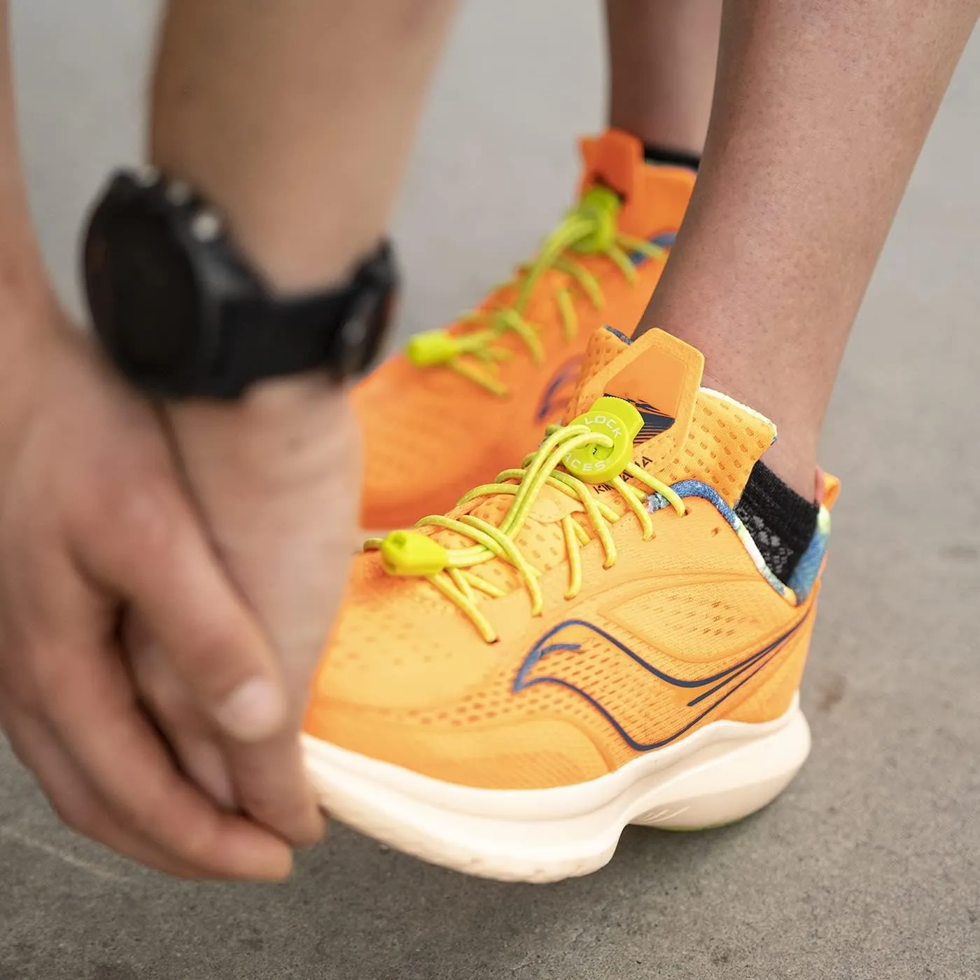 Lock Laces - Elastic No Tie Shoe Laces (Pack of 3) One Size Fits All, for Kids and Adults, Elastic No Tie Shoe Laces