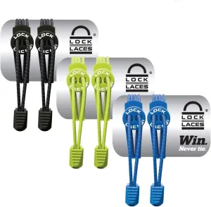 Lock Laces - Elastic No Tie Shoe Laces (Pack of 3) One Size Fits All, for Kids and Adults, Elastic No Tie Shoe Laces