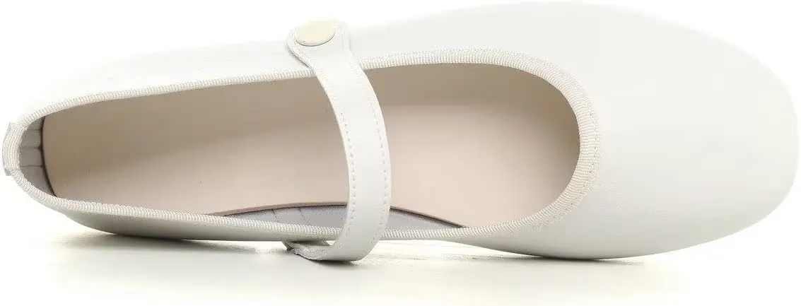 LUXINYU Women's Mary Jane Shoes Candy Color Ankle Strap Ballet Flats Soft Pu Leather Lightweight Casual Flats