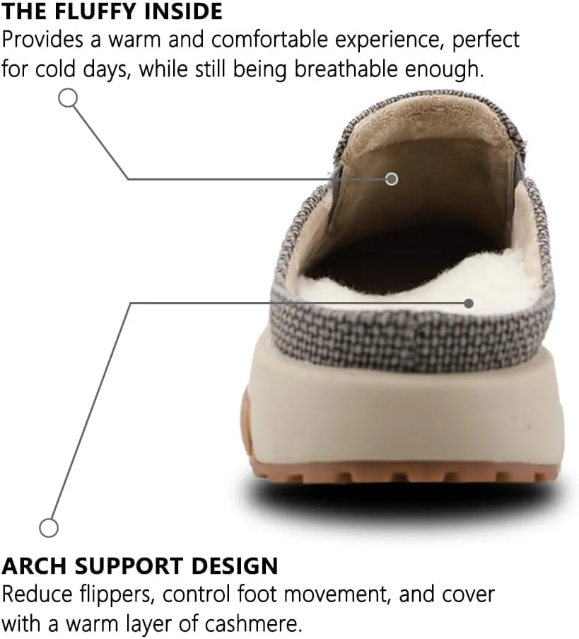 Men's Arch Support Plantar Fasciitis Relief Orthopedic Slipper Indoor Canvas Slip On House Diabetic Bunions Casual Loafers