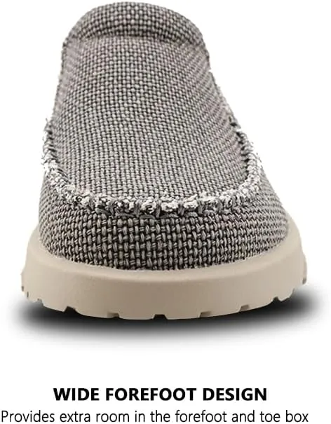 Men's Arch Support Plantar Fasciitis Relief Orthopedic Slipper Indoor Canvas Slip On House Diabetic Bunions Casual Loafers