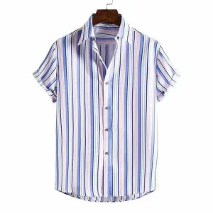 Men's Casual Comfort Striped Quick-Dry Shirt