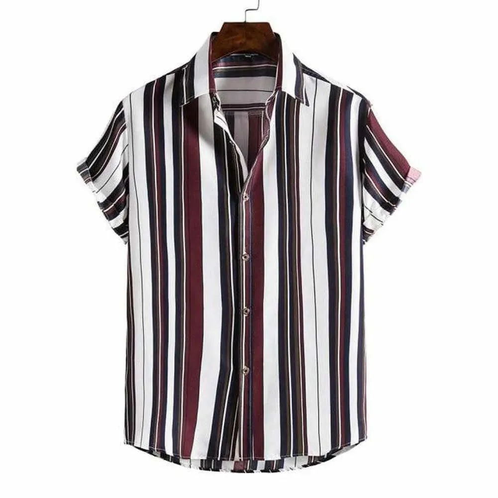 Men's Casual Comfort Striped Quick-Dry Shirt