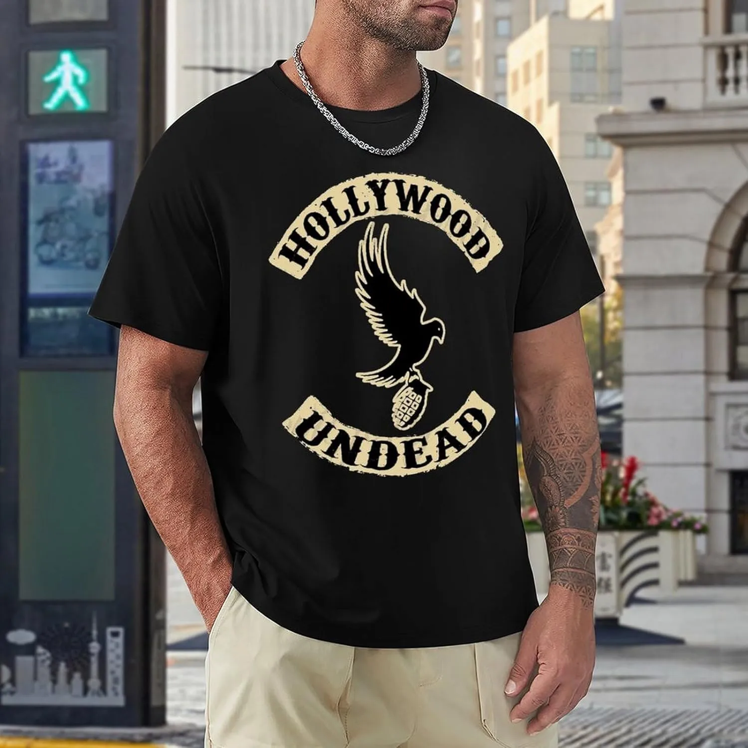 Mens Music Fans T-Shirts Funny Short Sleeve Stretch-Cotton Shirts Adults