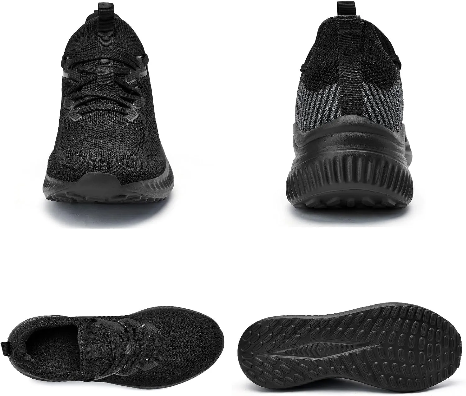 Mens Slip On Wide Walking Shoes Memory Foam Runnning Tennis Shoes Lightweight Breathable Casual Sneakers