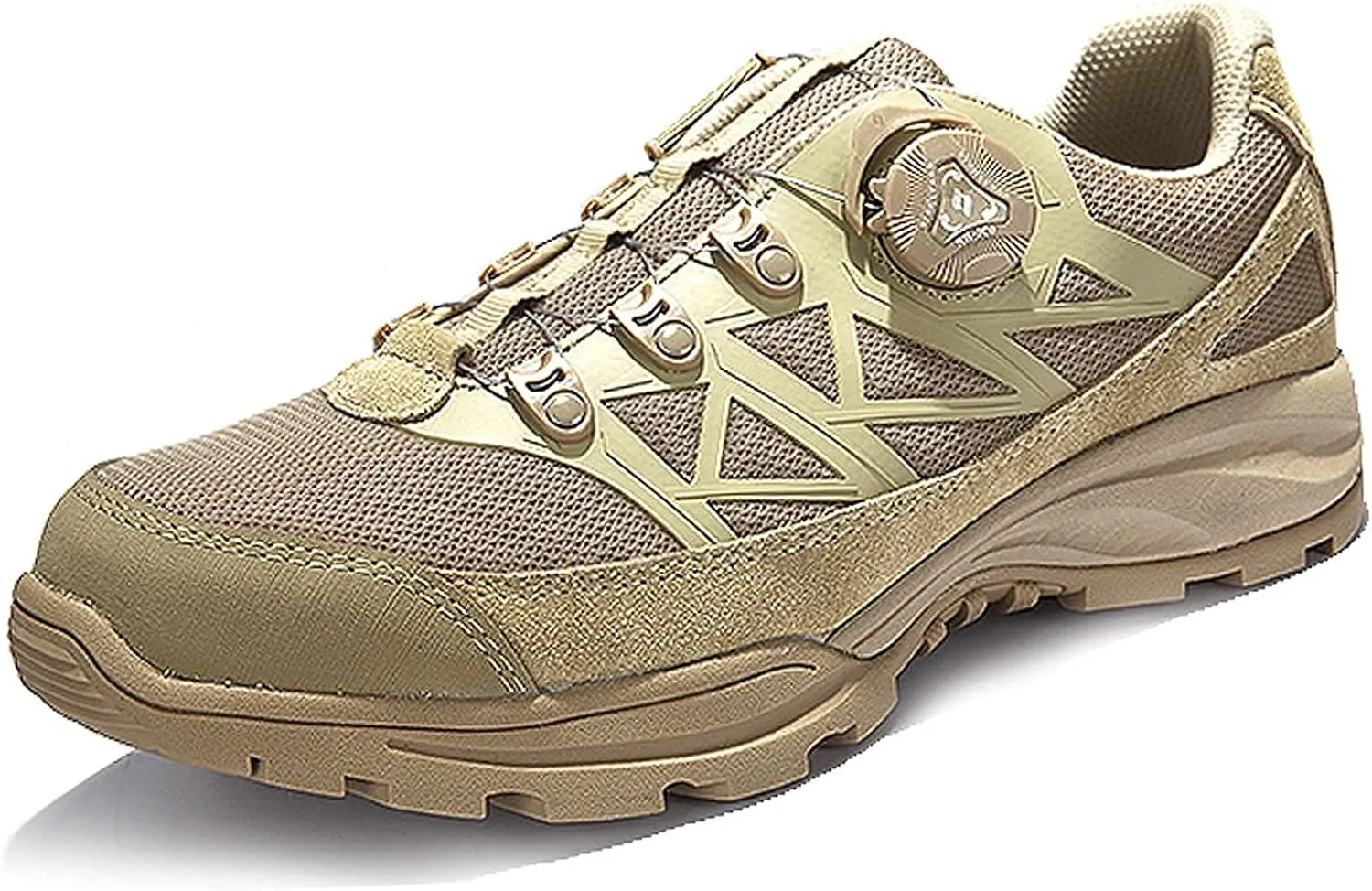 Men’s Tactical Boots, Work Boots for Men,Tactical Boot, Military Work Boots, Outdoor, Low-Top, Desert, Waterproof, Non-Slip, Wear-Resistant, Mountaineering, Fast On and Off