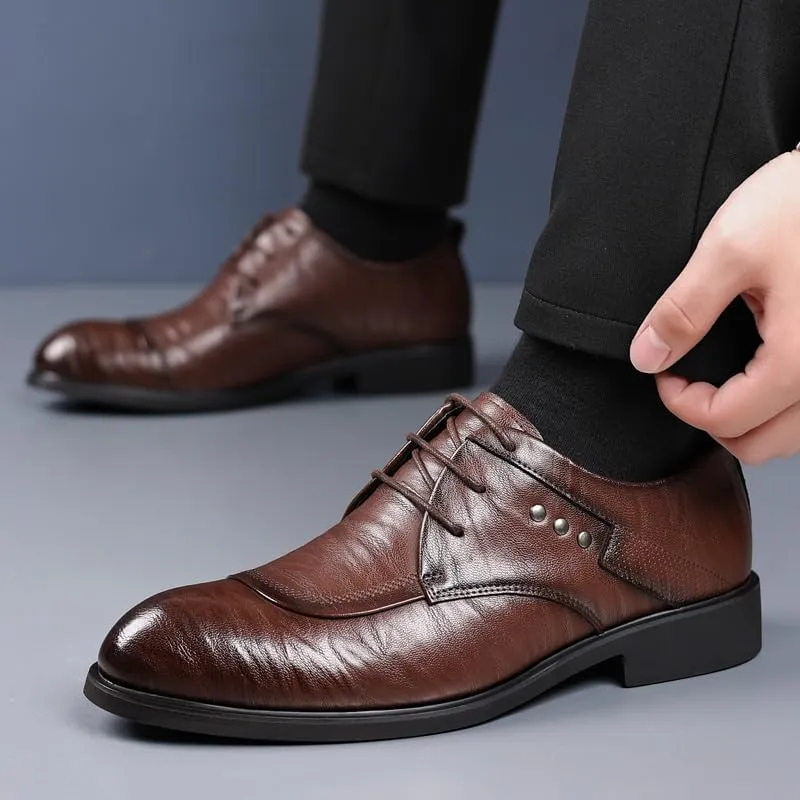 Mens Tuxedo Shoes Sport Lightweight Comfort Business Casual Oxford Shoes Comfortable Round Toe Lace Up Loafers