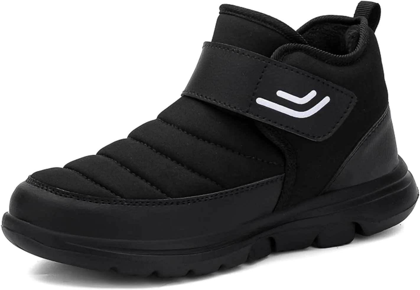 Men's Waterproof Platform Snow Boots with Hook and Loop Comfort Warm Lug Sole Lightweight Winter Booties for Outdoor Winter Adventure
