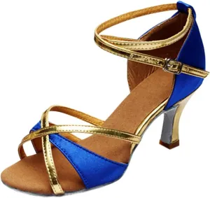 Mid Heels for Women 2025 Latin Dance Shoes Womens Ballroom Buckle Tango Performance Practice Dancing Shoes