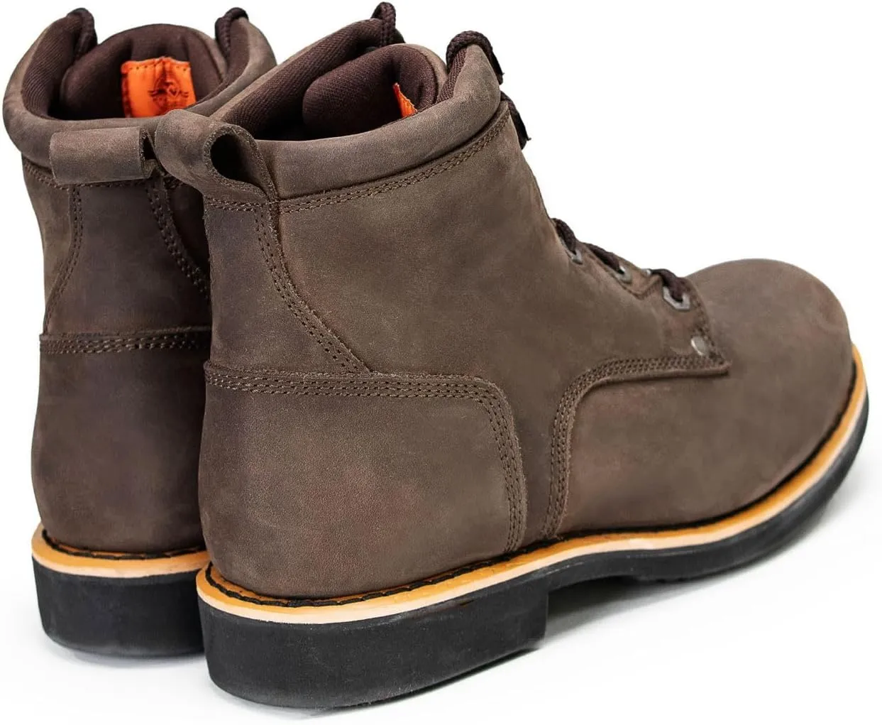 Milwaukee Leather MBM9007 Men's Logger Dark Brown Leather 6-Inch Lace-Up Motorcycle Outdoor Rider Boots - 7.5