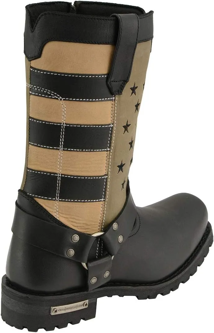 Milwaukee Leather Men's Classic Premium Leather Harness Motorcycle Boots Collection - 11