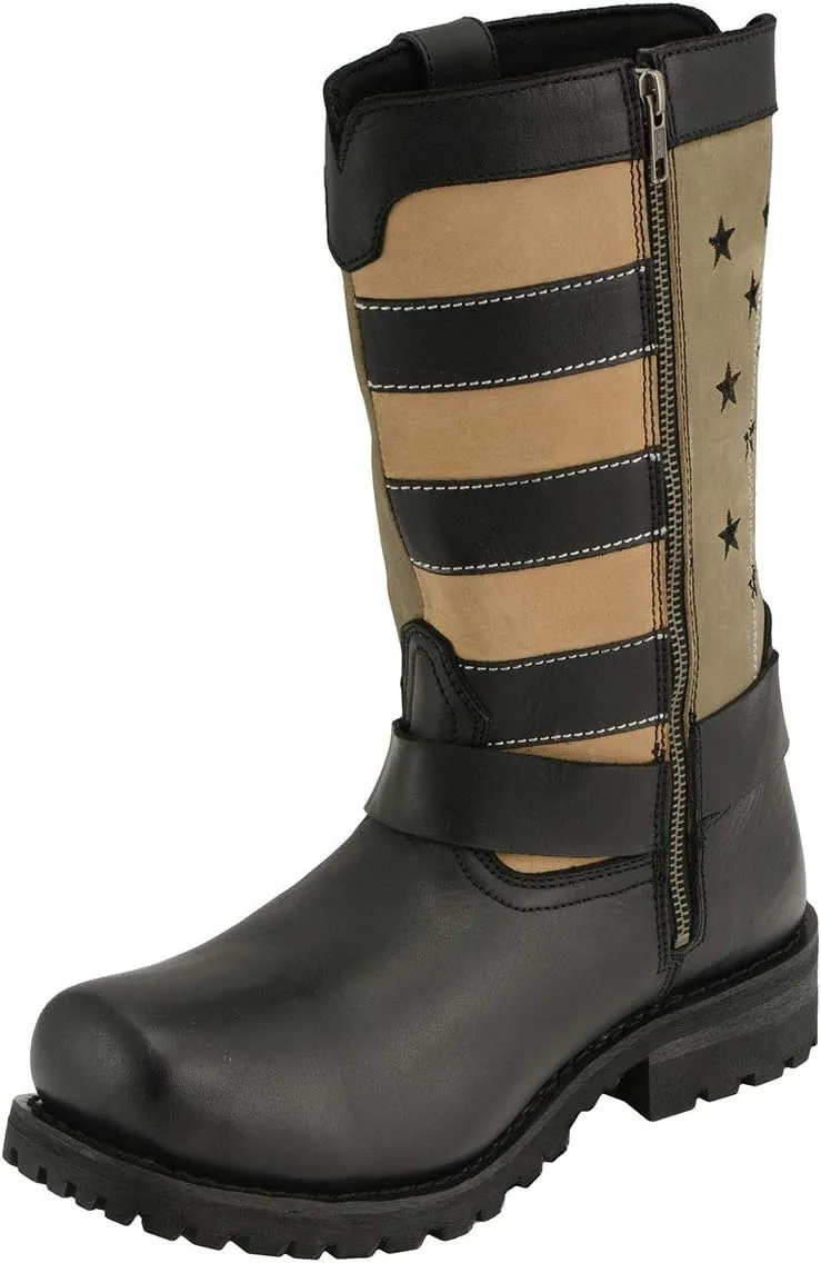 Milwaukee Leather Men's Classic Premium Leather Harness Motorcycle Boots Collection - 11