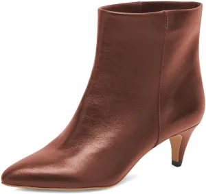 miss left Women Classic Kitten Heel Ankle Boots Pointed Toe Low Heel Wide Calf Pull On Booties Stylish Party Casual Shoes Size 4-16 US