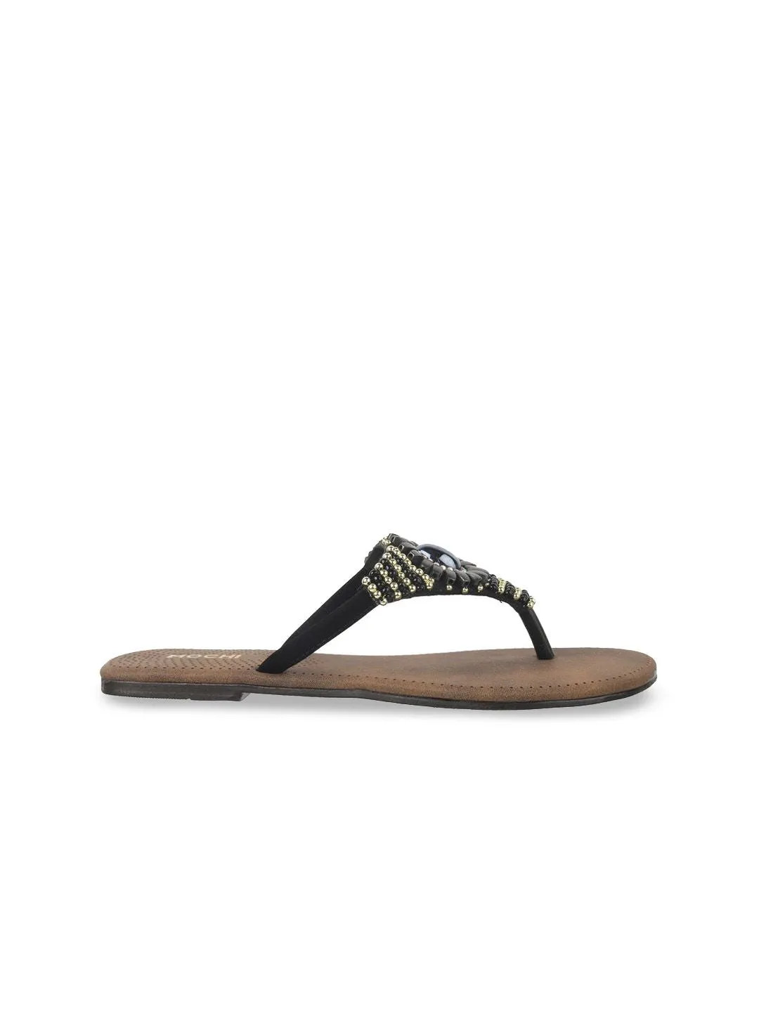 Mochi Women Embellished Open Toe Flats