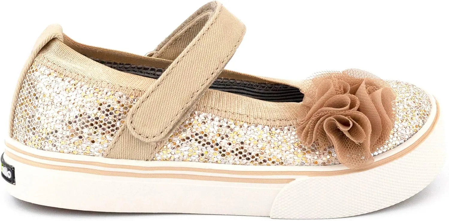 MORGAN & MILO Dazzle Mary Jane Shoes for Toddlers and Girls, Size 6 to 13