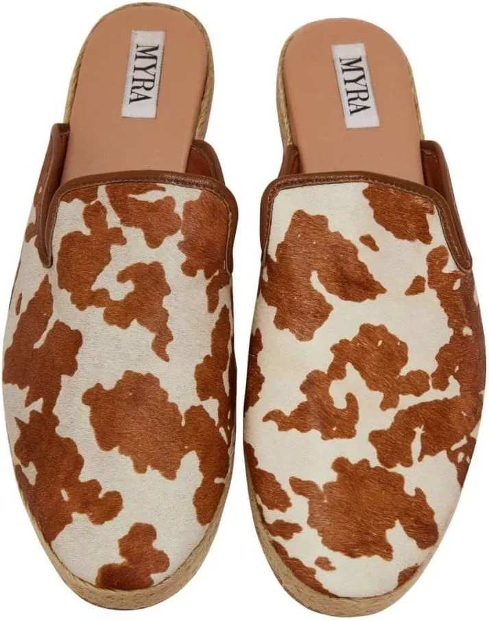 Myra Bag Leisure Espadrilles Fur Leather Shoes S-4103